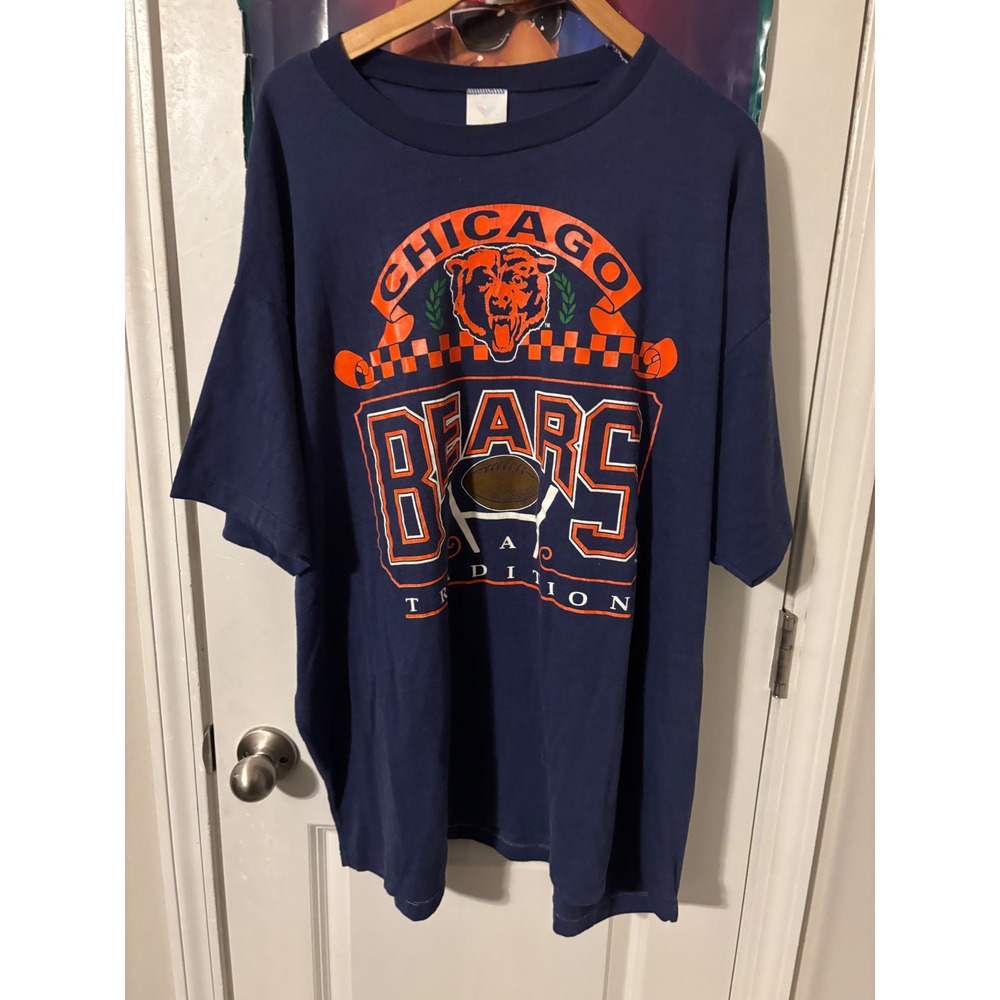 Vintage Chicago Bears T Shirt Jostens 3XL Navy Blue NFL Football A Tradition 90s